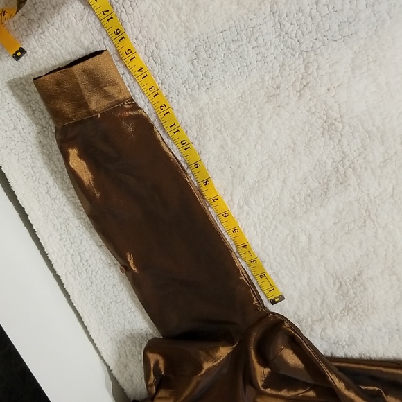 NWOT Lily Moss Shirt Button Down Festive Party / Sz P/M / Copper-coloured - Picture 15 of 16